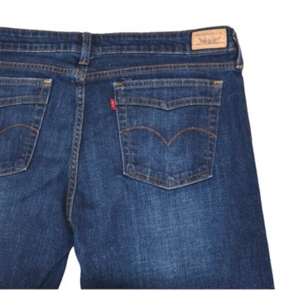 Levi’s 545 Low Boot Cut Jeans Size 14 Dark Wash Y2K Flare Denim 2000s Cowgirl - Picture 4 of 11